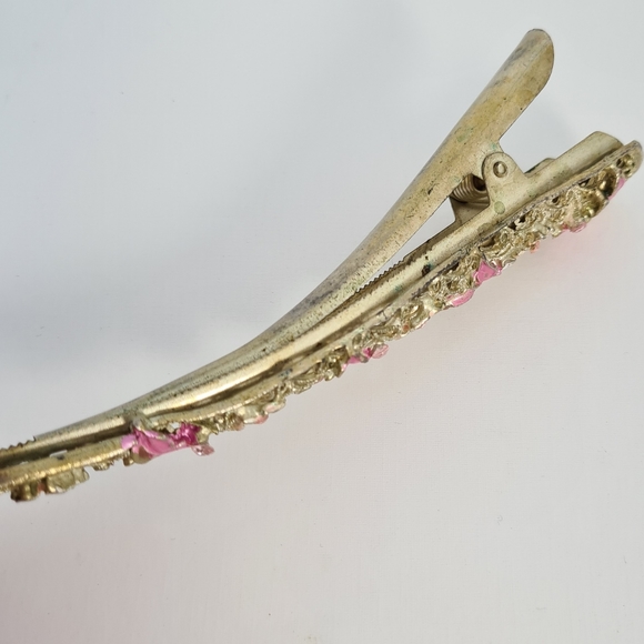 Vintage Silver & Pink Elegant Hair Clip Headwear - Picture 7 of 13